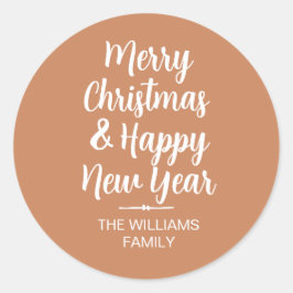 メリークリスマスハッピーニューイヤー封筒用シール ラウンドシール
