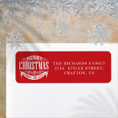 メリークリスマスハッピーニューイヤー差出人住所 ラベル