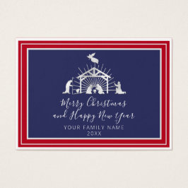 メリークリスマスハッピーニューイヤー神聖な家族ノーティック