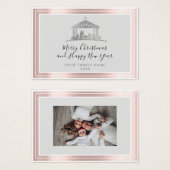 メリークリスマスハッピーニューイヤー聖家族バラ (正面&裏面)