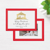 メリークリスマスハッピーニューイヤー聖家族レッドゴールド (デスク)