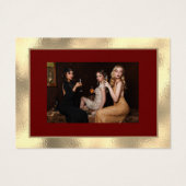 メリークリスマスハッピーニューイヤー金ゴールドバーガンディ写真 (裏面)