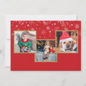 メリークリスマスハッピーニューイヤー金ゴールド4 Photo シーズンカード (裏面)