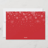 メリークリスマスハッピーニューイヤー雪片写真 シーズンカード (裏面)