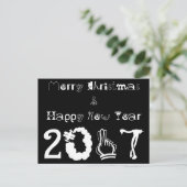 メリークリスマスハッピーニューイヤー2017タイポグラフィ シーズンポストカード (スタンド正面)