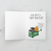 メリークリスマスハッピーニューイヤー2024 Dumpster Fire カード (内部)