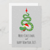 メリークリスマスハッピーニューイヤー2025 シーズンカード (正面/裏面)