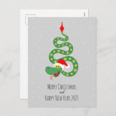 メリークリスマスハッピーニューイヤー2025 シーズンポストカード (正面/裏面)