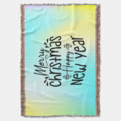 メリークリスマスハッピーニューイヤー45910 スローブランケット (正面縦)