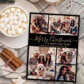 メリークリスマスハッピーニューイヤー5フォトコラージュ シーズンカード