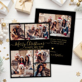 メリークリスマスハッピーニューイヤー5フォトコラージュ シーズンカード