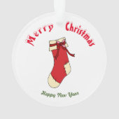 メリークリスマスハッピーニューイヤー   オーナメント (裏面)