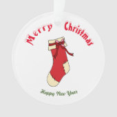 メリークリスマスハッピーニューイヤー   オーナメント (正面)