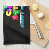 メリークリスマスハッピーニューイヤー キッチンタオル (四つ折り)