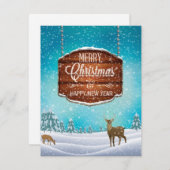 メリークリスマスハッピーニューイヤー シーズンカード (正面/裏面)