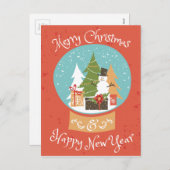 メリークリスマスハッピーニューイヤー シーズンポストカード (正面/裏面)