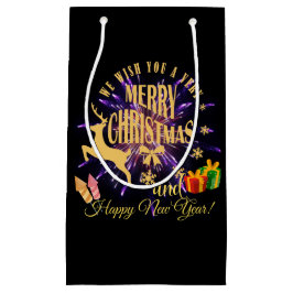 メリークリスマスハッピーニューイヤー スモールペーパーバッグ