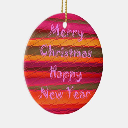 メリークリスマスハッピーニューイヤー セラミックオーナメント (右)