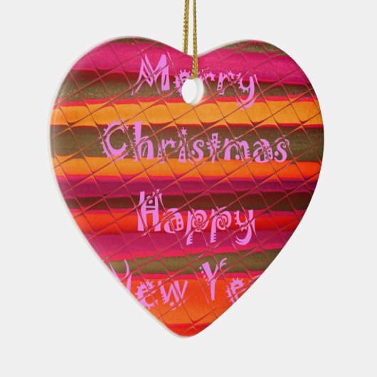 メリークリスマスハッピーニューイヤー セラミックオーナメント (右)