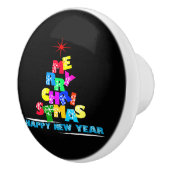 メリークリスマスハッピーニューイヤー セラミックノブ (右)