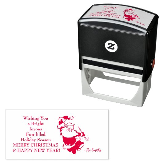 メリークリスマスハッピーニューイヤー セルフインキングスタンプ (インサイチュ)