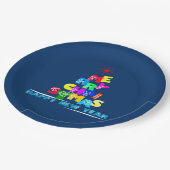 メリークリスマスハッピーニューイヤー ペーパープレート (アングル)