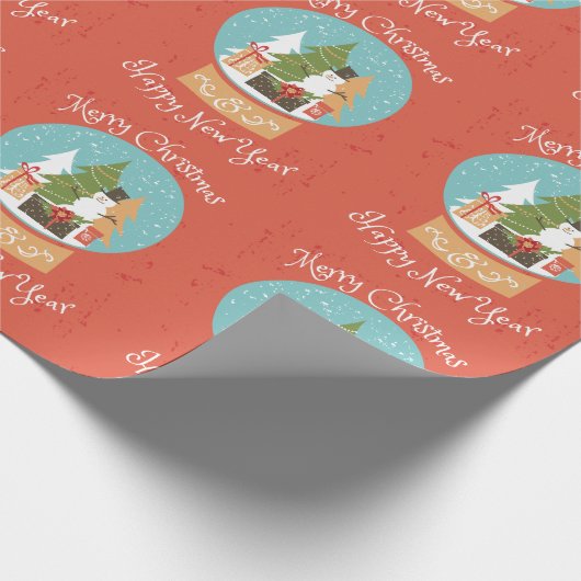 メリークリスマスハッピーニューイヤー ラッピングペーパー (角)