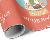メリークリスマスハッピーニューイヤー ラッピングペーパー (ロールコーナー)