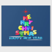 メリークリスマスハッピーニューイヤー ラッピングペーパー (フラット)