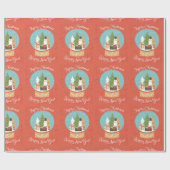 メリークリスマスハッピーニューイヤー ラッピングペーパー (フラット)