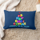 メリークリスマスハッピーニューイヤー ランバークッション (ブランケット)