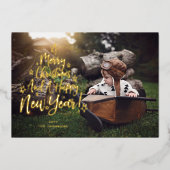 メリークリスマスハッピーニューイヤー 箔シーズンカード (正面)