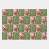 メリークリスマスハッピーニューイヤー – 1枚の写真お洒落 ラッピングペーパーシート (正面2)