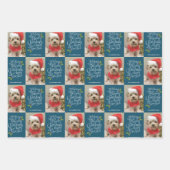 メリークリスマスハッピーニューイヤー – 1枚の写真お洒落 ラッピングペーパーシート (正面)