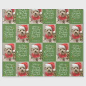 メリークリスマスハッピーニューイヤー – 1枚の写真お洒落 ラッピングペーパー (フラット)