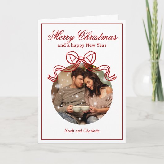 メリークリスマスハッピーニューイヤーCoquet Bow写真 シーズンカード (正面)