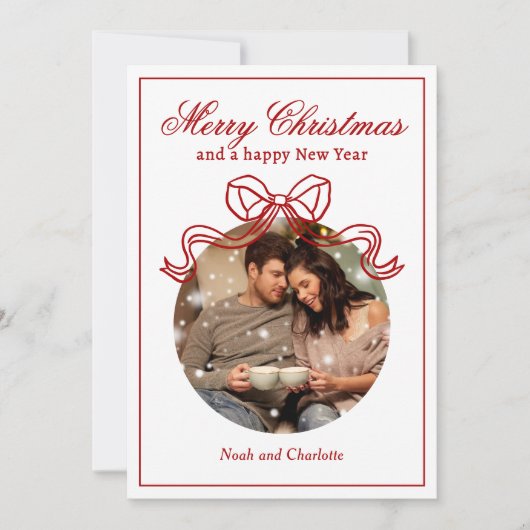 メリークリスマスハッピーニューイヤーCoquet Bow写真 シーズンカード (正面)