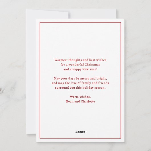 メリークリスマスハッピーニューイヤーCoquet Bow写真 シーズンカード (裏面)