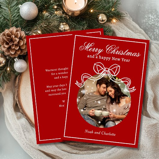 メリークリスマスハッピーニューイヤーCoquet Bow写真 シーズンカード