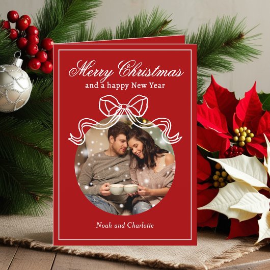 メリークリスマスハッピーニューイヤーCoquet Bow写真 シーズンカード