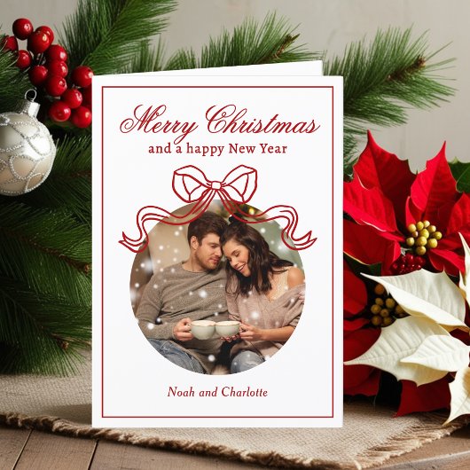 メリークリスマスハッピーニューイヤーCoquet Bow写真 シーズンカード