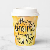 メリークリスマスハッピーニューイヤーTシャツ 紙コップ (裏面)