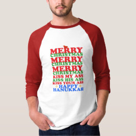 メリークリスマスハッピーハヌカー Tシャツ