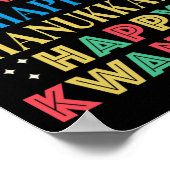 メリークリスマスハッピーハヌッカハッピークワンザ9 ポスター (角)