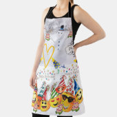 メリークリスマスハッピーバースデーオーバープリント エプロン (インサイチュ)