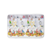 メリークリスマスハッピーバースデーシャワーマットバスルーム バスマット (正面)