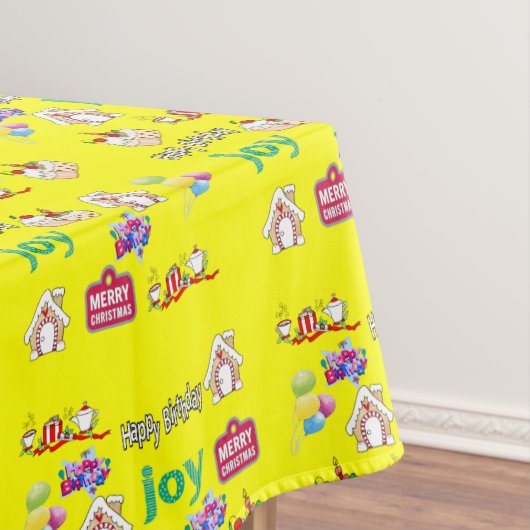 メリークリスマスハッピーバースデーテーブルクロス テーブルクロス (インサイチュ)