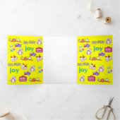 メリークリスマスハッピーバースデー三折カード 三つ折りカード (内部)