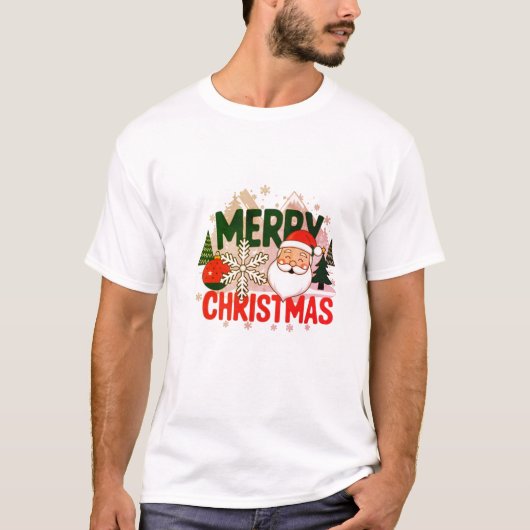 メリークリスマスハッピービベスTシャツ Tシャツ (正面)