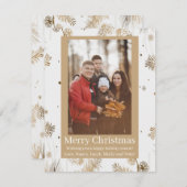 メリークリスマスハッピーホリデーカスタムの写真 シーズンカード (正面/裏面)